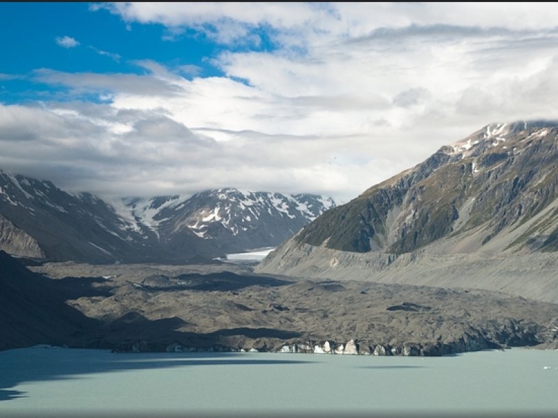 Tasman Glacier créditos Brook Peterson