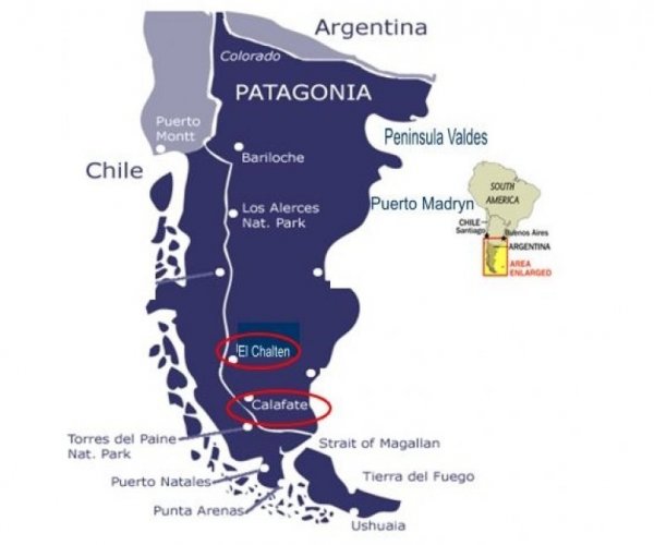 Mapa El Chalten