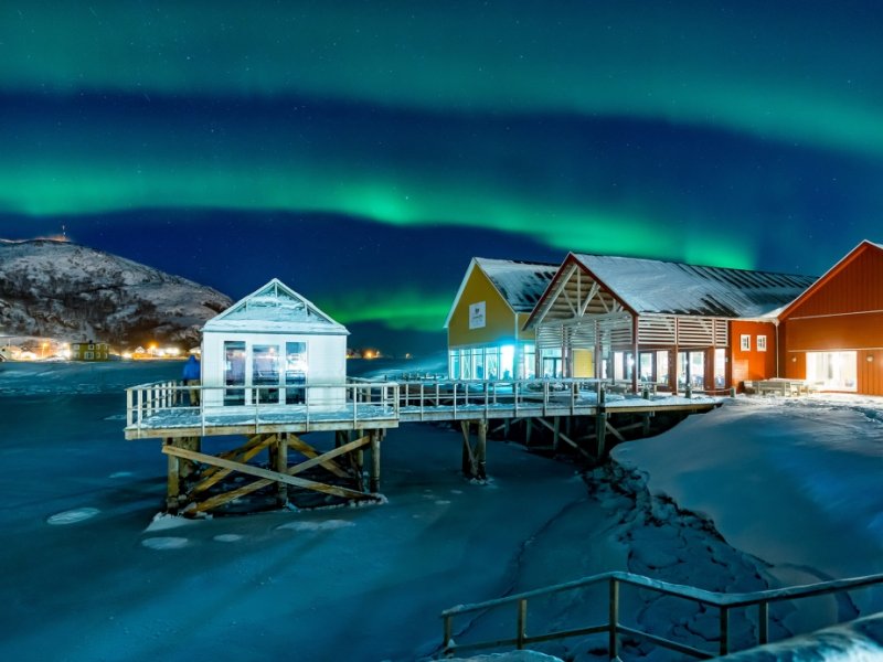Auroras boreais podem ser vistas nas noites geladas do Norte da