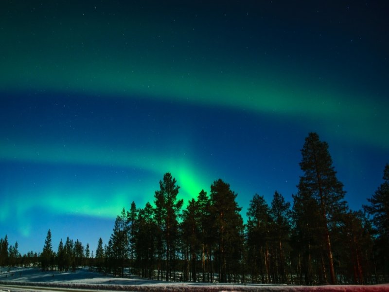 Aurora boreal em Rovaniemi
