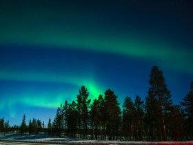 Finlândia - Aurora Boreal em Rovaniemi no Outono
